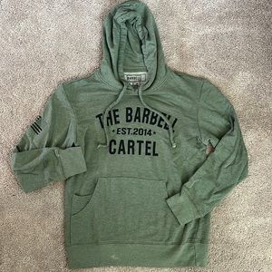 Barbell cartel, size small, green hoody. New , never worn.
